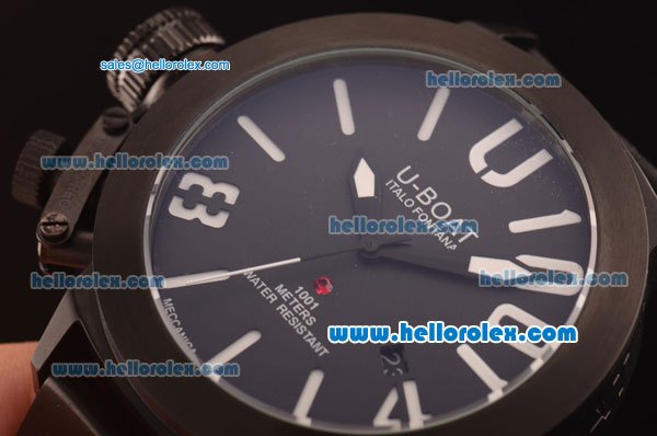 U-Boat Italo Fontana Automatic PVD Case with Black Dial and White Markers - Click Image to Close