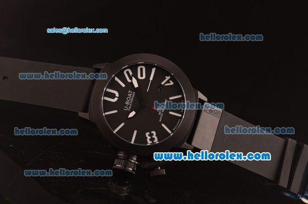 U-Boat Italo Fontana Automatic PVD Case with Black Dial and White Markers - Click Image to Close