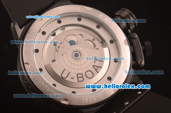 U-Boat Italo Fontana Automatic PVD Case with Black Dial and White Markers - Click Image to Close
