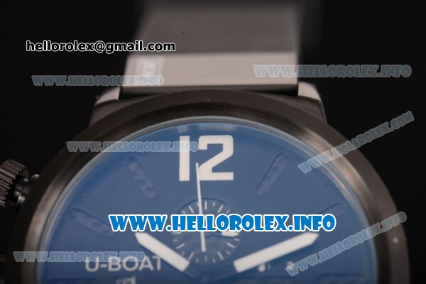 U-Boat Classico 45 Chronograph Miyota OS10 Quartz PVD Case with Black Dial Black Rubber Strap and Arabic Numeral Markers - Click Image to Close