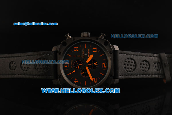 U-Boat Italo Fontana Automatic Movement PVD Case with Black Dial-Orange Marking - Click Image to Close