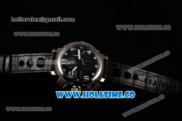 U-Boat U-51 Chimera Watch Limited Edition Chrono Miyota Quartz Steel Case with Black Dial and White Arabic Numeral Markers - Click Image to Close