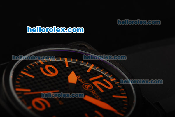Bell & Ross BR 01-92 Automatic Movement PVD Case with Black Dial and Orange Marking - Click Image to Close