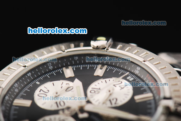 Breitling Chronomat Evolution Lady Quartz Movement Full Steel with Black Dial and Stick Markers - Click Image to Close