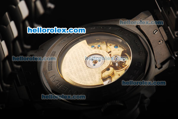 Panerai Luminor Regatta Pam 308 Automatic Movement PVD Case with Black Dial and PVD Strap - Click Image to Close