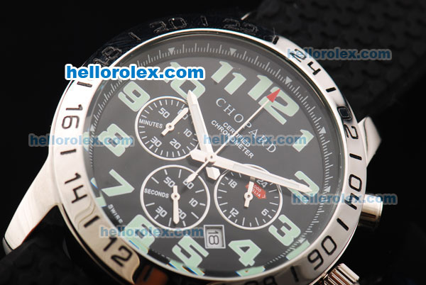 Chopard Mille Miglia Jacky Ickx Edition Working Chronograph with Black Dial and Green Marking - Click Image to Close