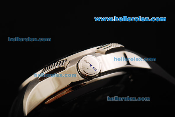 Tag Heuer Mercedes-Benz SLR Calibre 17 Swiss Valjoux 7750 Automatic Movement White Dial with Stick Markers and Black Rubber Strap - Click Image to Close