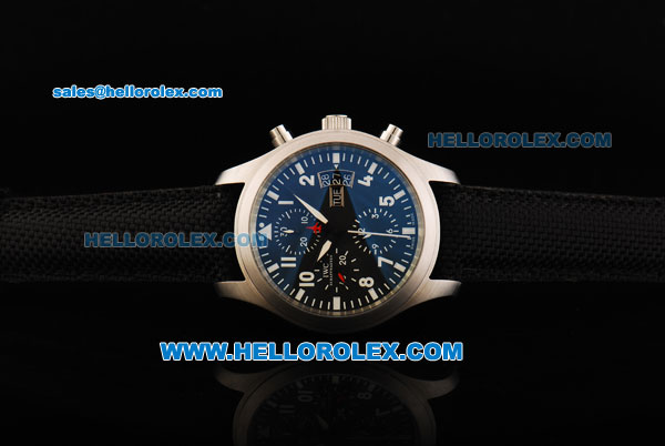 IWC Pilot's Watch TOP GUN Automatic Movement Steel Case with Black Dial and White Markers - Click Image to Close