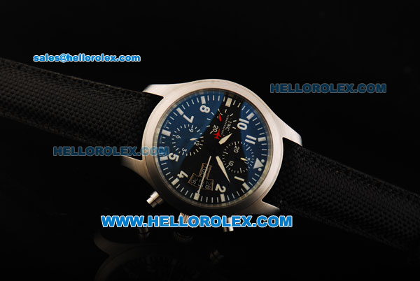 IWC Pilot's Watch TOP GUN Automatic Movement Steel Case with Black Dial and White Markers - Click Image to Close