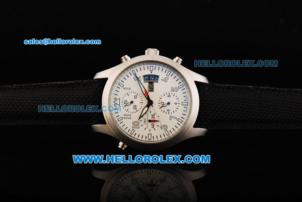IWC Pilot's Watch TOP GUN Automatic Movement Steel Case with White Dial and White Arabic Numerals - Click Image to Close