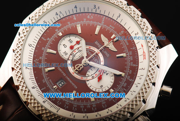 Breitling Bentley Supersports Chronograph Miyota Quartz Movement Steel Case with Brown Dial and Stick Markers - Click Image to Close