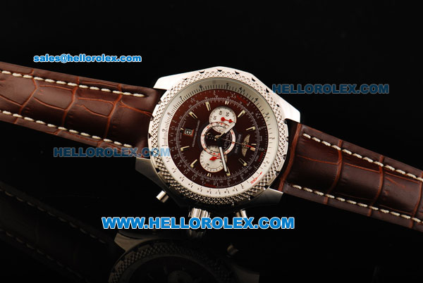 Breitling Bentley Supersports Chronograph Miyota Quartz Movement Steel Case with Brown Dial and Stick Markers - Click Image to Close
