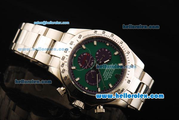 Rolex Daytona II Oyster Perpetual Automatic Movement Full Steel with Green Dial and White Markers - Click Image to Close