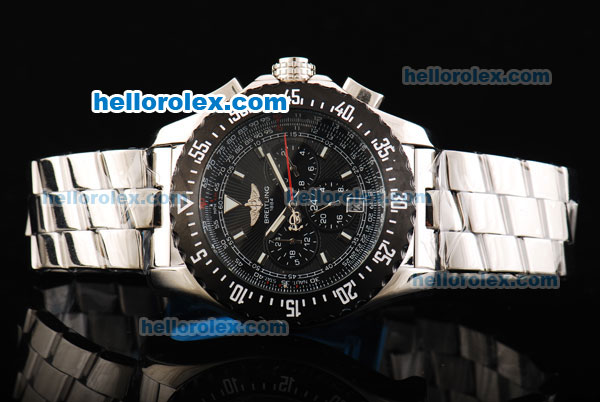 Breitling Skyracer Automatic Movement Steel Case with PVD Bezel and Black Dial - Click Image to Close