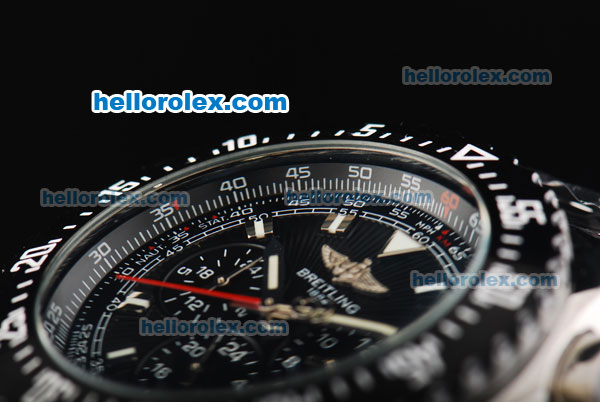 Breitling Skyracer Automatic Movement Steel Case with PVD Bezel and Black Dial - Click Image to Close