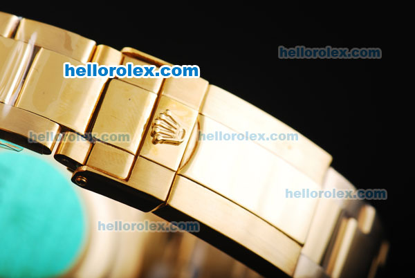 Rolex Submariner Swiss ETA 2836 Movement Gold Case with Blue Dial and Blue Bezel - Click Image to Close
