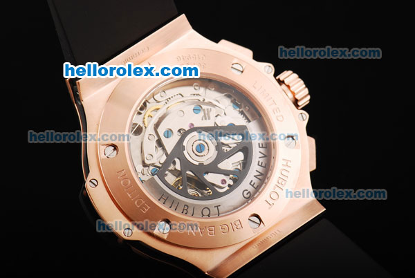 Hublot Big Bang Limited Edition Swiss Valjoux 7750 Automatic Movement Rose Gold Case with Grey Dial - Click Image to Close