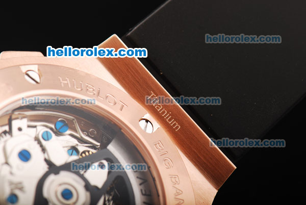 Hublot Big Bang Limited Edition Swiss Valjoux 7750 Automatic Movement Rose Gold Case with Grey Dial - Click Image to Close