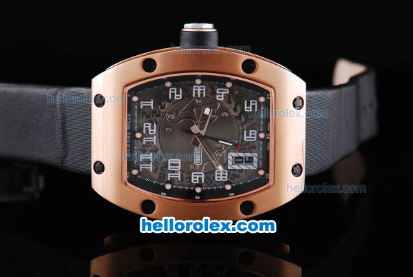 Richard Mille RM 005 Gold Case with Black Dial and White Number Marking - Click Image to Close