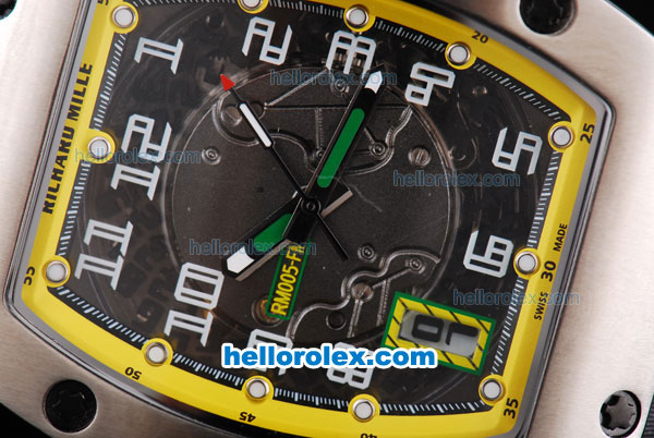Richard Mille RM 005 with Yellow-Black Dial and White Number Marking - Click Image to Close