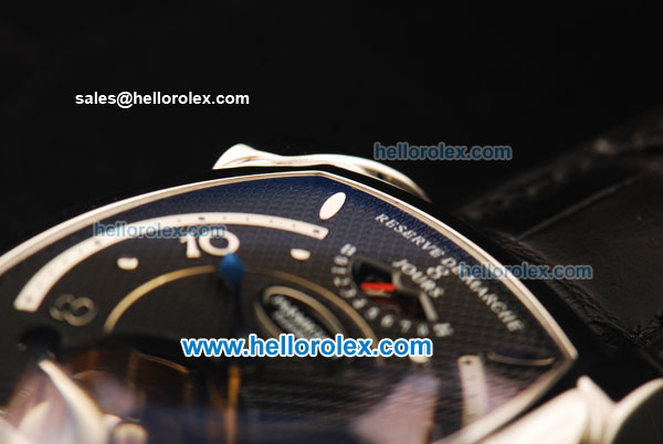 Parmigiani Kalpa XL Swiss Tourbillon Manual Winding Movement Steel Case with Black Leather Strap - Click Image to Close