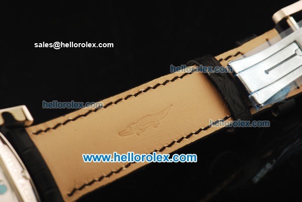Parmigiani Kalpa XL Swiss Tourbillon Manual Winding Movement Steel Case with Black Leather Strap - Click Image to Close
