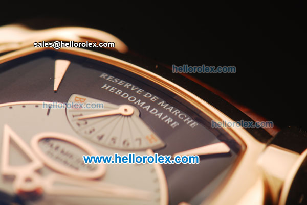 Parmigiani Kalpa XL Swiss Tourbillon Manual Winding Movement Rose Gold Case with Brown Leather Strap - Click Image to Close